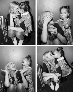 Jagger Snow Ross with her mother.
